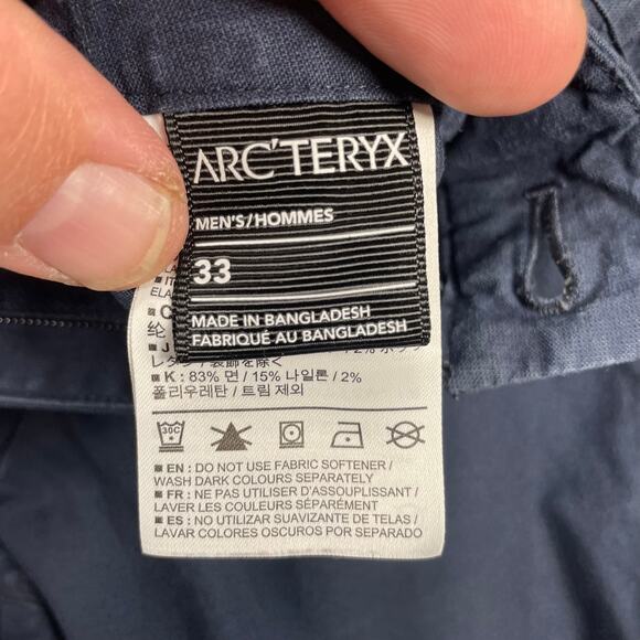 Arc'teryx Atlin Chino Shorts Men's 33 Blue Casual Outdoor Comfortable Weekend - Picture 8 of 12